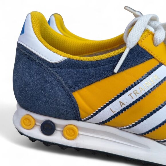Adidas Originals L.A. Trainer Yellow Blue Suede Sneakers Men\'s Size 8 main image 6